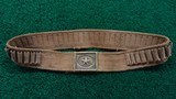 *Sale Pending* - VINTAGE ANSON MILLS AMMO CARTRIDGE BELT WITH STAR BRASS BUCKLE - 1 of 6