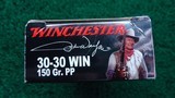 *Sale Pending* - WINCHESTER 30-30 WIN RIFLE AMMUNITION - 100 YEARS OF JOHN WAYNE COMMEMORATIVE EDITION - 3 of 10