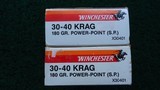 *Sale Pending* - 2 FULL BOXES OF WINCHESTER SUPER-X 30-40 KRAG AMMO - 3 of 8
