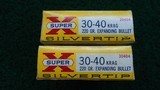 *Sale Pending* - 2 FULL BOXES OF WESTERN SUPER-X 30-40 KRAG SILVER TIP AMMO - 1 of 8