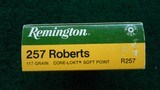 *Sale Pending* - FULL BOX OF REMINGTON 257 ROBERTS CALIBER AMMO - 1 of 8