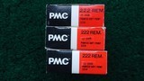 *Sale Pending* - 3 BOXES OF PMC BRAND 222 REM CALIBER AMMO - 1 of 4
