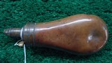 **Sale Pending** - UNMARKED PLAIN PATTERN GUNPOWDER FLASK - 3 of 5