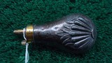 UNMARKED SHELL AND BUSH PATTERN FLASK - 2 of 3