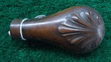 UNMARKED SHELL AND BUSH PATTERN FLASK - 2 of 3