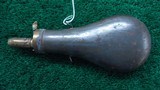 UNMARKED POWDER FLASK - 1 of 4