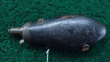 UNMARKED LEATHER COVERED POWDER FLASK - 3 of 6