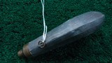 UNMARKED ZINC FRENCH POWDER FLASK - 2 of 7