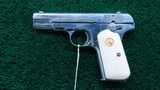 COLT MODEL 1908 HAMMERLESS PISTOL IN 380 ACP - 2 of 9