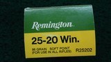 *Sale Pending* - FULL BOX OF REMINGTON HIGH VELOCITY 25-20 WIN AMMO - 1 of 8