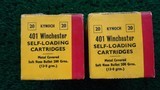 *Sale Pending* - 2 FULL BOXES OF KYNOCH 401 WINCHESTER SELF-LOADING AMMO - 5 of 8