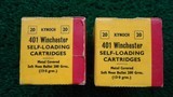 *Sale Pending* - 2 FULL BOXES OF KYNOCH 401 WINCHESTER SELF-LOADING AMMO - 6 of 8