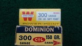 *Sale Pending* - 2 FULL BOXES OF WINCHESTER & DOMINION 300 SAVAGE AMMO - 1 of 10