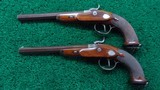 CASED PAIR OF DELUXE PERCUSSION PISTOLS BY FRANZ ULRICH - 2 of 25