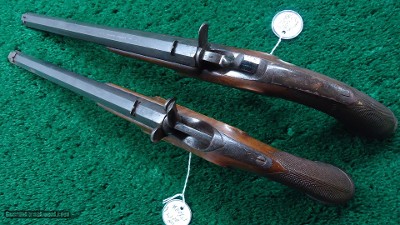 PAIR OF GASTINNE RENETTE SINGLE SHOT RIMFIRE PISTOLS - Image 4 of 13