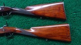CASED PAIR OF J. MANTON SMALL PERCUSSION RIFLES - 19 of 23