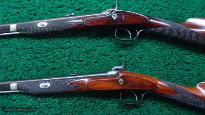 CASED PAIR OF J. MANTON SMALL PERCUSSION RIFLES - Image 7 of 23