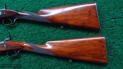 CASED PAIR OF J. MANTON SMALL PERCUSSION RIFLES - Image 19 of 23