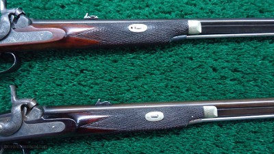 CASED PAIR OF J. MANTON SMALL PERCUSSION RIFLES - Image 10 of 23