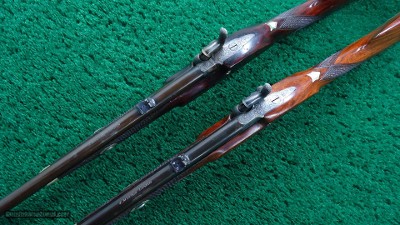 CASED PAIR OF J. MANTON SMALL PERCUSSION RIFLES - Image 9 of 23