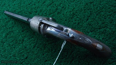 VERY FINE JAMES BEATTIE ENGLISH DOUBLE ACTION PERCUSSION TRANSITIONAL REVOLVER - Image 5 of 14