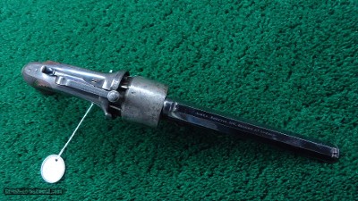 VERY FINE JAMES BEATTIE ENGLISH DOUBLE ACTION PERCUSSION TRANSITIONAL REVOLVER - Image 3 of 14