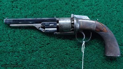 VERY FINE JAMES BEATTIE ENGLISH DOUBLE ACTION PERCUSSION TRANSITIONAL REVOLVER - Image 2 of 14