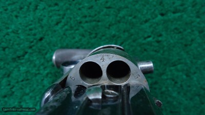 VERY FINE JAMES BEATTIE ENGLISH DOUBLE ACTION PERCUSSION TRANSITIONAL REVOLVER - Image 13 of 14