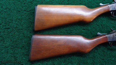 SERIAL NUMBERS 1 & 2 HARRINGTON & RICHARDSON MODEL 4A FOLDING SHOTGUN PAIR - Image 19 of 21