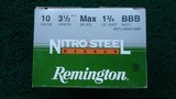FULL BOX OF REMINGTON NITRO-STEEL MAGNUM 3-1/2 INCH 10 GAUGE SHELLS - 1 of 8