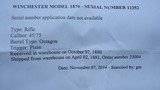 WINCHESTER MODEL 1876 RIFLE IN CALIBER 45-75 - 15 of 21