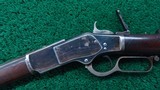 WINCHESTER 1ST MODEL 1873 RAISED THUMB PRINT RIFLE IN 44 WCF - 2 of 24