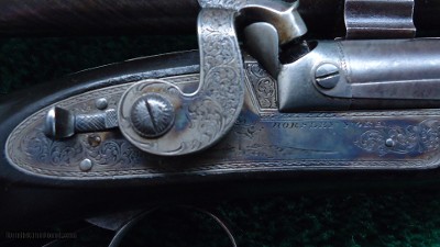 DOUBLE BARREL PERCUSSION RIFLE MADE BY HORSLEY OF YORK - Image 8 of 23
