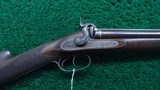 DOUBLE BARREL RIFLE BY WILLIAM SCHAEFER OF BOSTON
