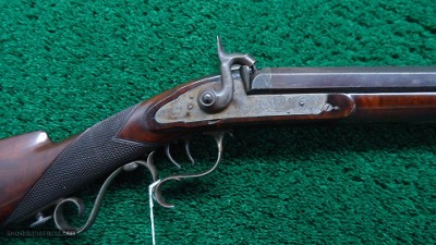 UNMARKED AMERICAN MADE PERCUSSION 16 GAUGE BY 40 CALIBER DOUBLE COMBINATION GUN