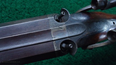 UNMARKED AMERICAN MADE PERCUSSION 16 GAUGE BY 40 CALIBER DOUBLE COMBINATION GUN - Image 14 of 24