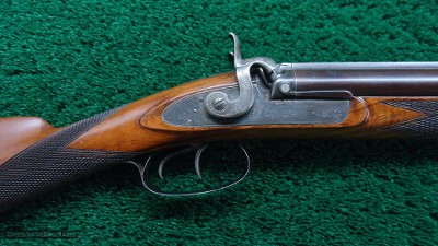 BEAUTIFUL CASED PERCUSSION DOUBLE BARREL CAPE GUN BY JOSEPH BOURNE