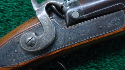 BEAUTIFUL CASED PERCUSSION DOUBLE BARREL CAPE GUN BY JOSEPH BOURNE - Image 13 of 25