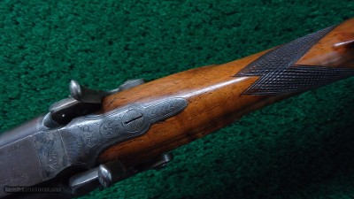 BEAUTIFUL CASED PERCUSSION DOUBLE BARREL CAPE GUN BY JOSEPH BOURNE - Image 8 of 25