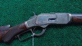 WINCHESTER 1873 DELUXE 2ND MODEL RIFLE IN 44 WCF - 1 of 23