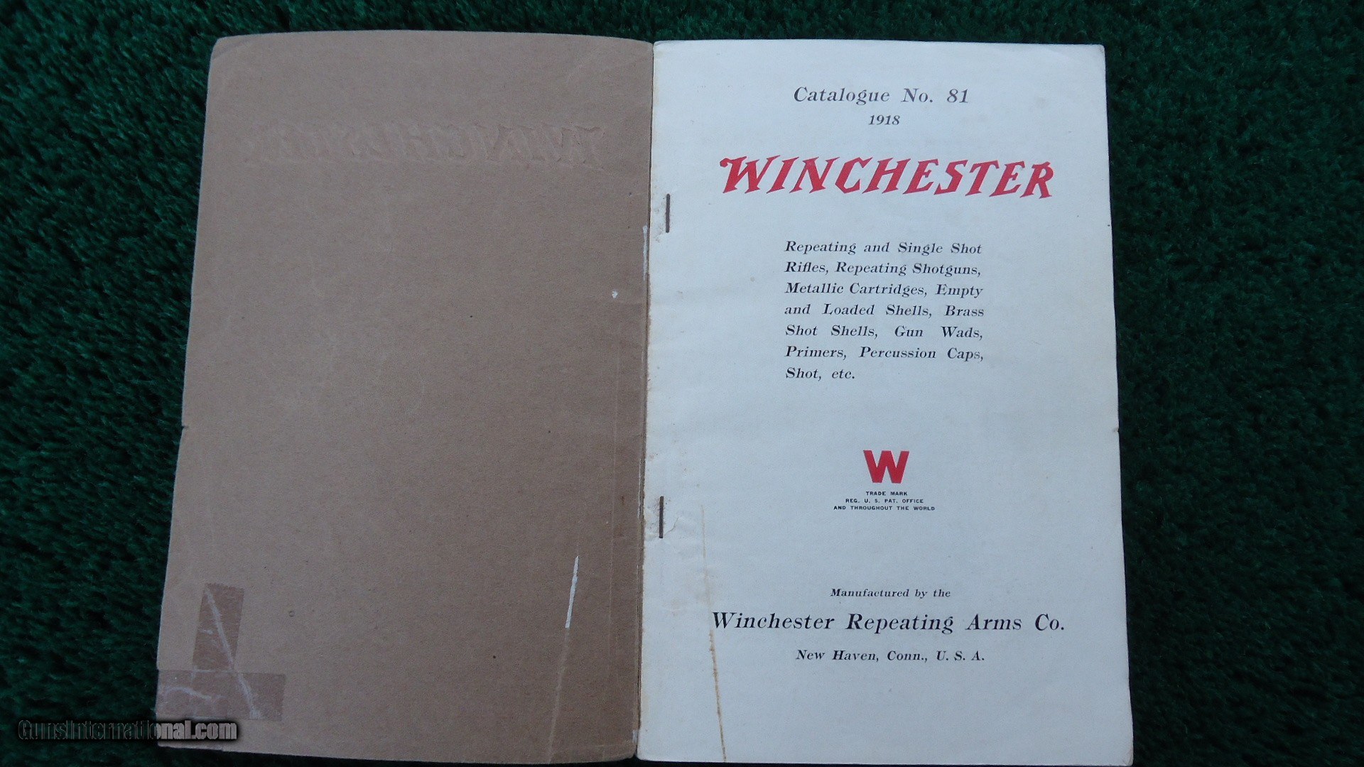 *Sale Pending* VINTAGE WINCHESTER 1918 CATALOGUE No.81
