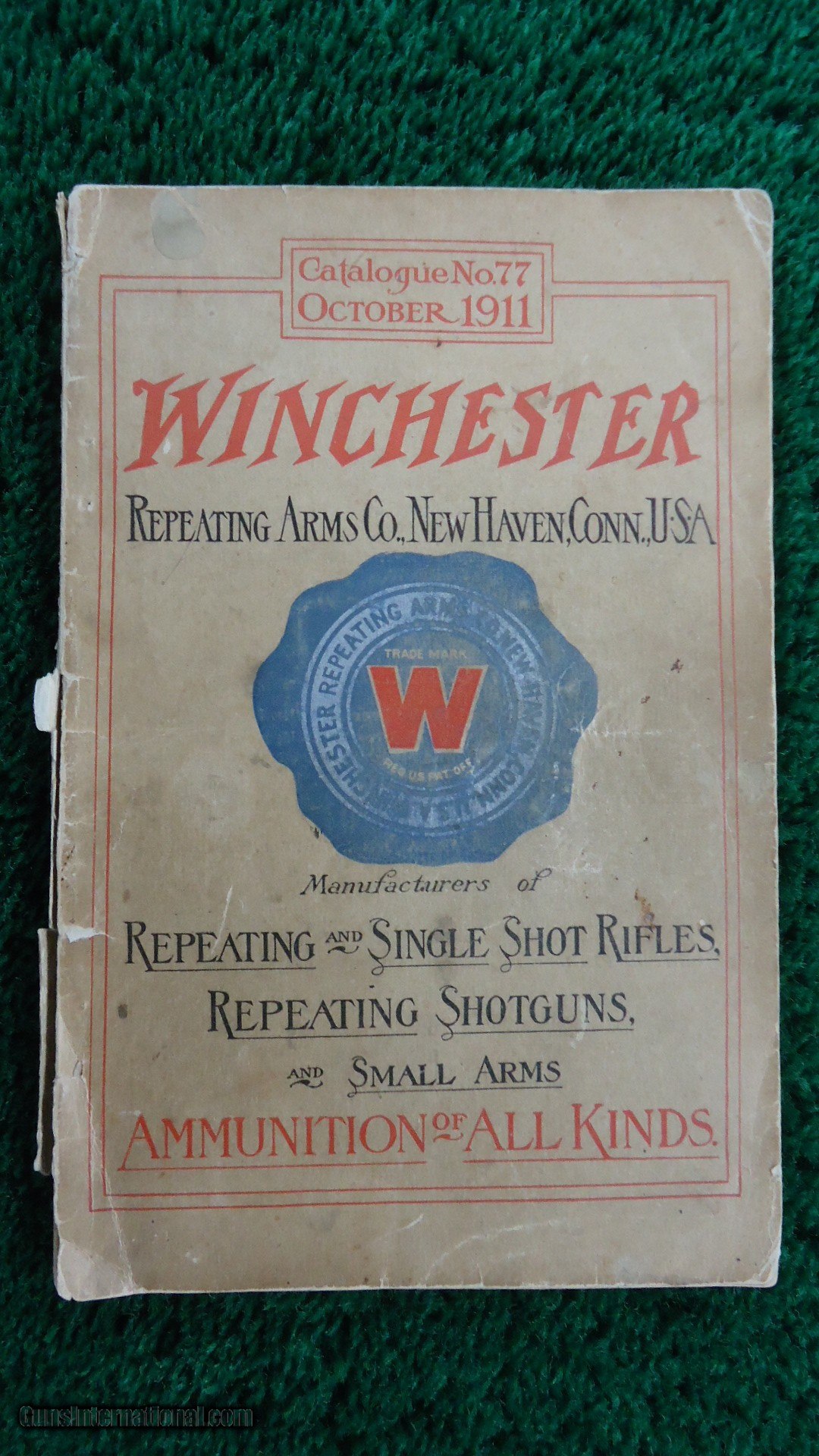 WINCHESTER OCTOBER 1911 CATALOGUE No. 77