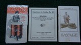 COLLECTION OF VINTAGE SAVAGE ARMS COMPANY CATALOGUES AND PAMPHLETS - 10 of 24