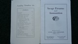 COLLECTION OF VINTAGE SAVAGE ARMS COMPANY CATALOGUES AND PAMPHLETS - 8 of 24