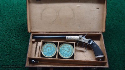 VERY FINE CASED TARGET PISTOL BY GASTINE RENETTE - Image 14 of 18