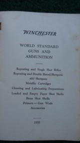 1933 VINTAGE WINCHESTER CATALOGUE - 2 of 11
