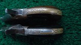 FACTORY ENGRAVED CASED PAIR OF COLT 3RD MODEL DERRINGERS - 9 of 13