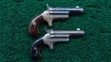 FACTORY ENGRAVED CASED PAIR OF COLT 3RD MODEL DERRINGERS - 1 of 13