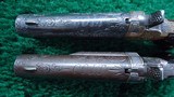 FACTORY ENGRAVED CASED PAIR OF COLT 3RD MODEL DERRINGERS - 8 of 13