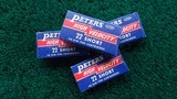 *Sale Pending* - 175 ROUNDS OF VINTAGE PETERS HIGH VELOCITY 22 SHORT RF AMMO - 1 of 6